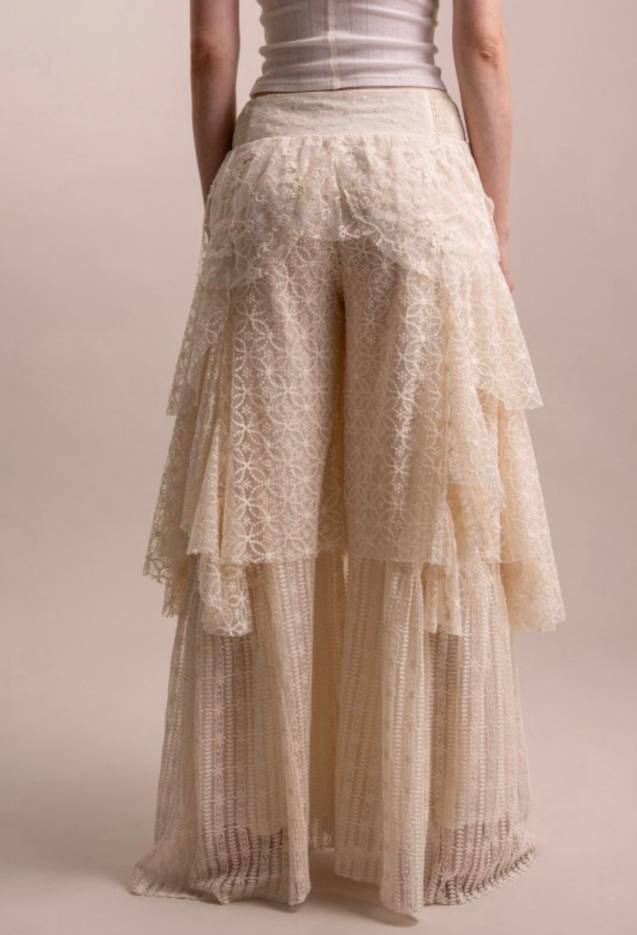 The Victorian Cascading Lace Ruffle Pant
