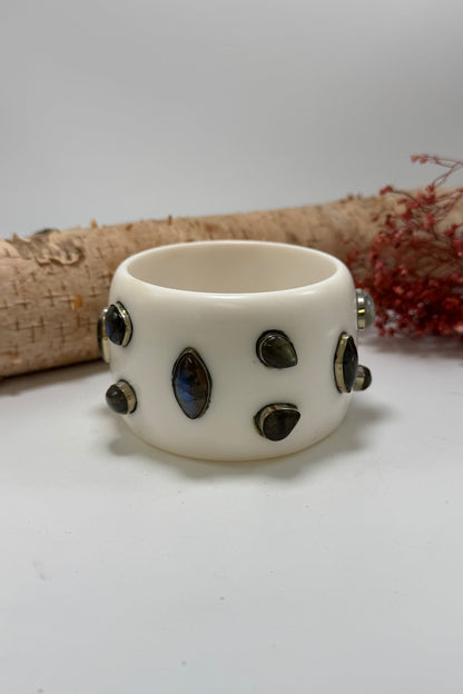 Statement Bangle in White