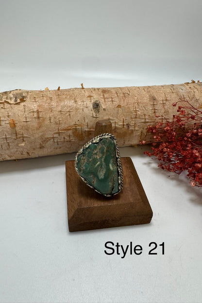 Lil Turquoise Chunk Stone Ring