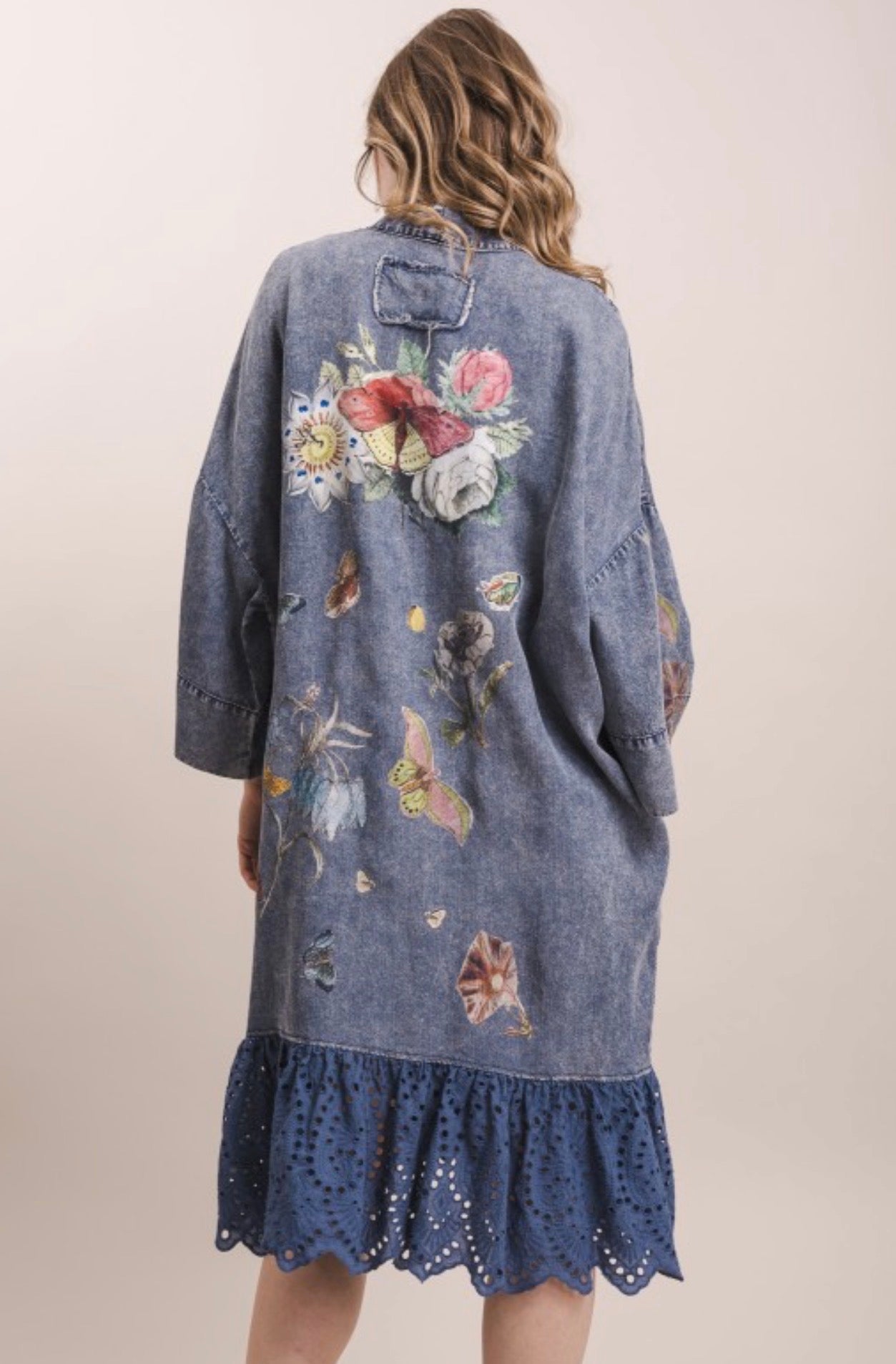 XO Butterfly Ruffle Cardigan