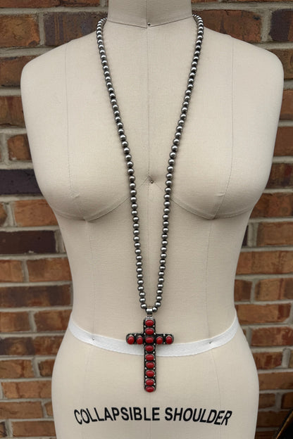 Cross My Heart Long Necklace