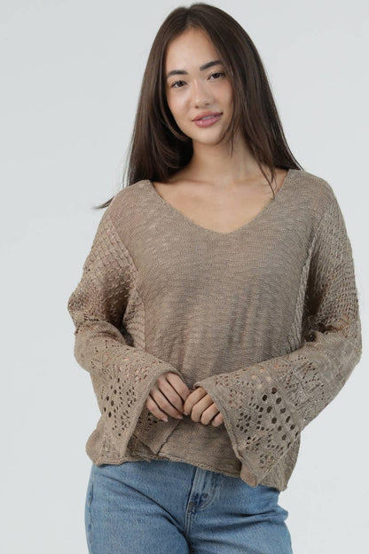 Simple Chic Flare Sleeve Sweater