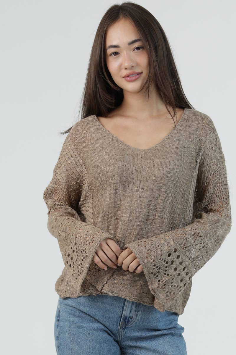 Simple Chic Flare Sleeve Sweater
