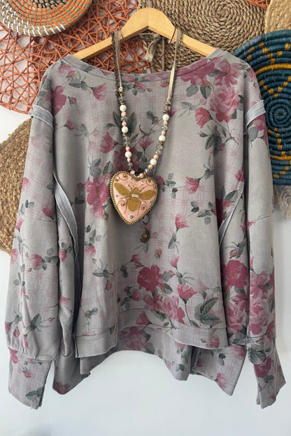 Sale - Moon Views Sweatshirt in Trellis Winds