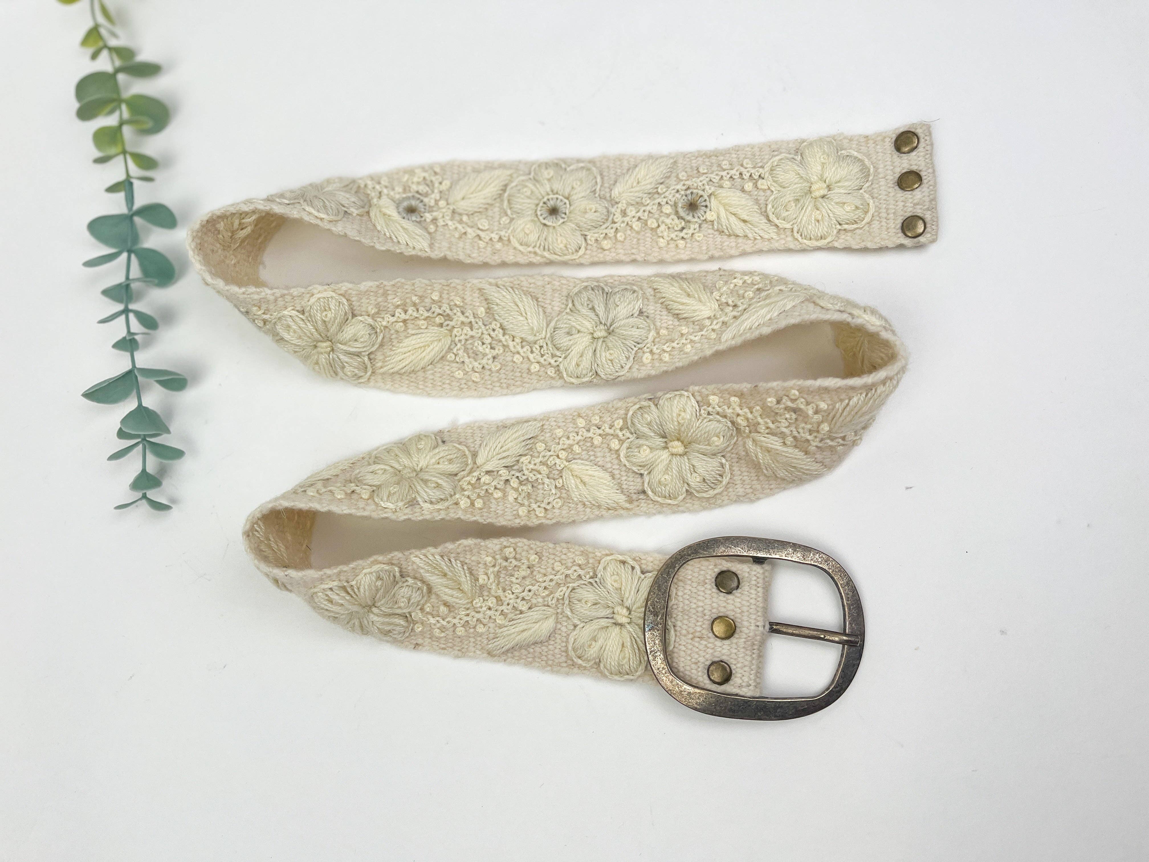 Preorder - Blanca Flor Wide Embroidered Belt