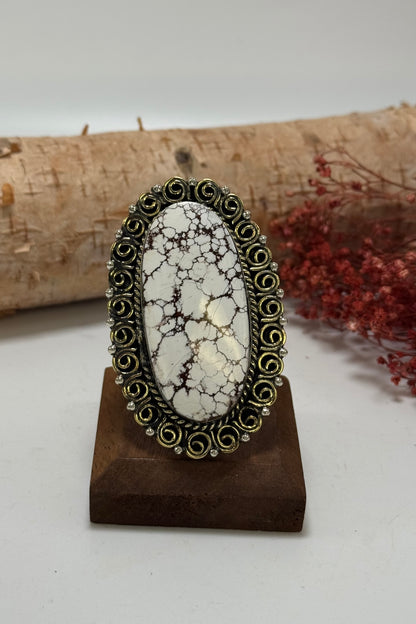 Not so Simple White Hues Ring