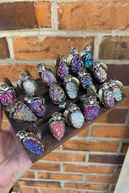 Shine Bright Sparkle Geode Ring