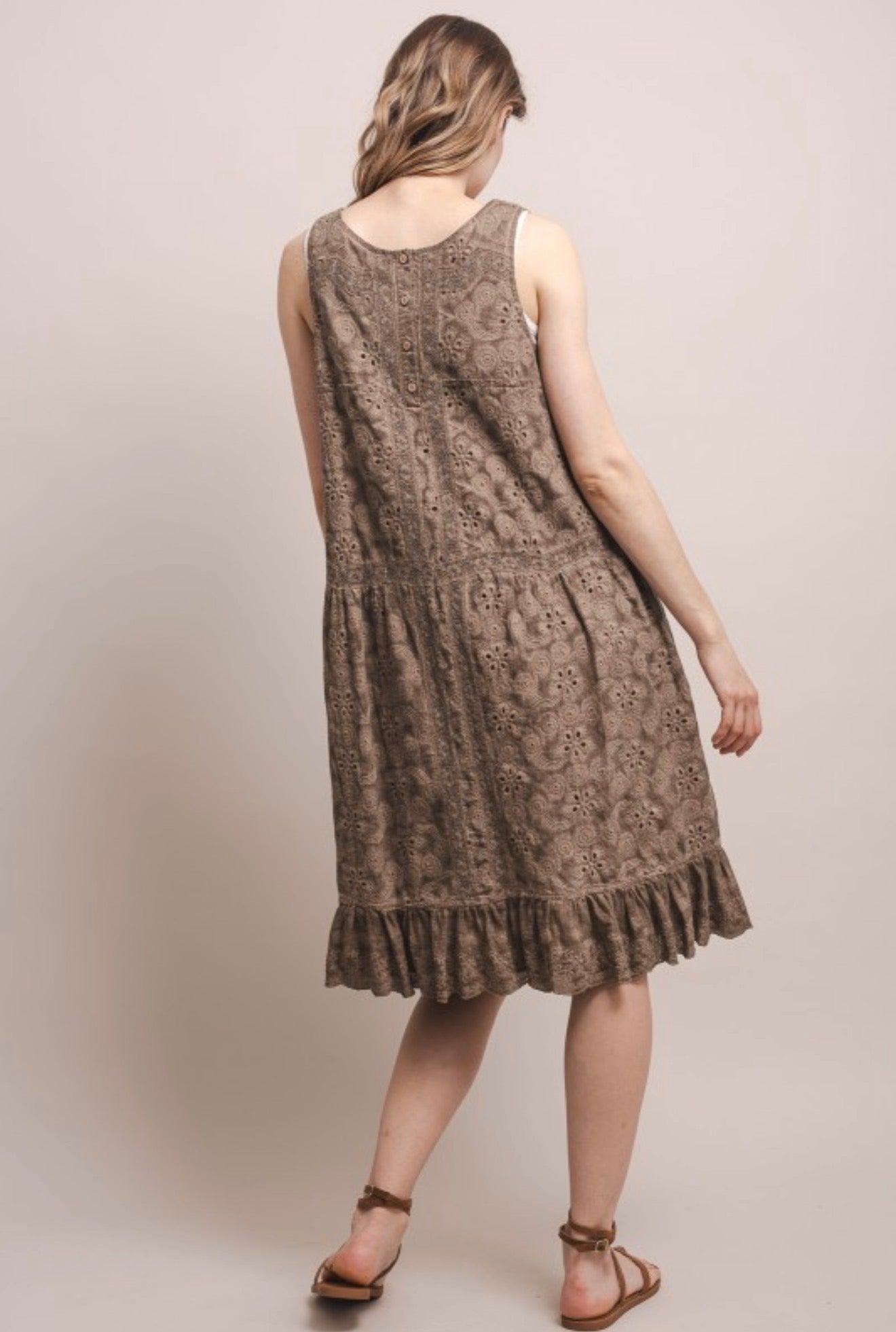 So Vintage Eyelet Midi Dress