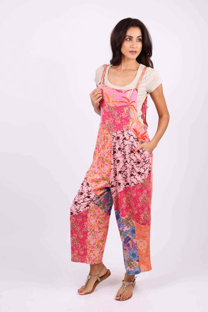 Rose Meadow Overall in Floral Patchwork