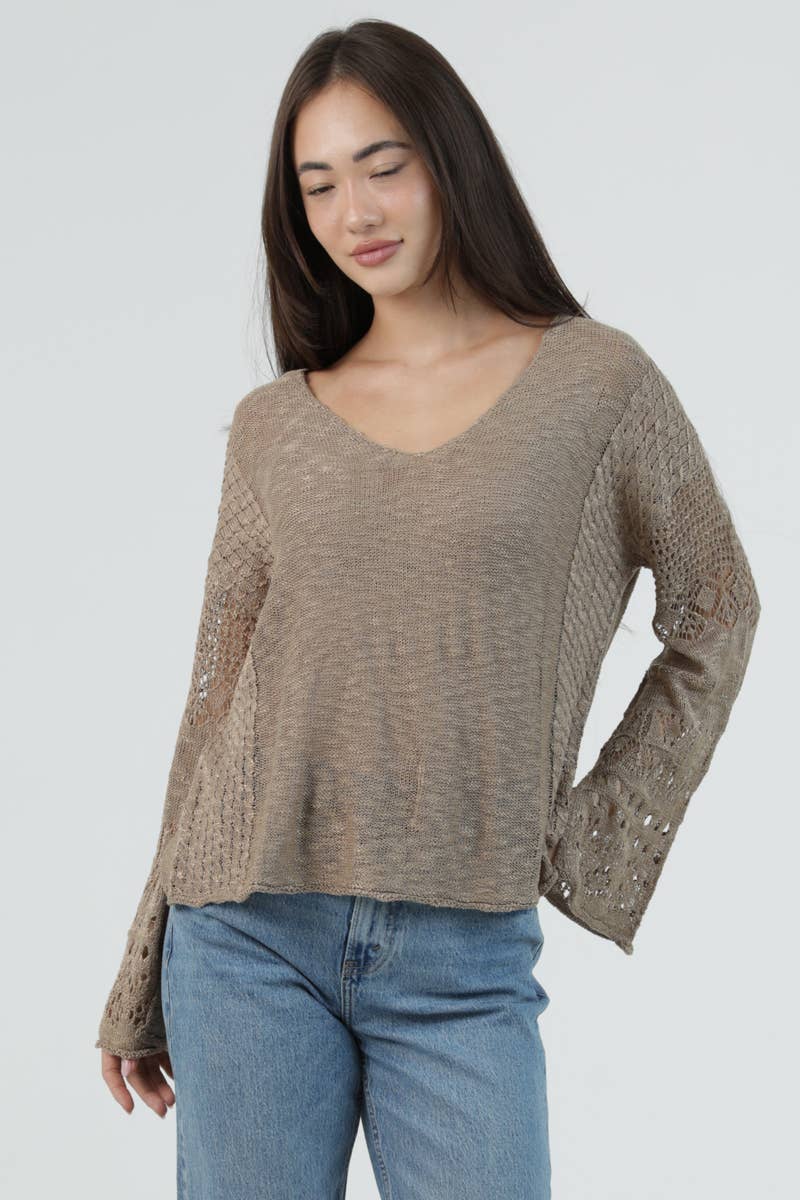 Simple Chic Flare Sleeve Sweater