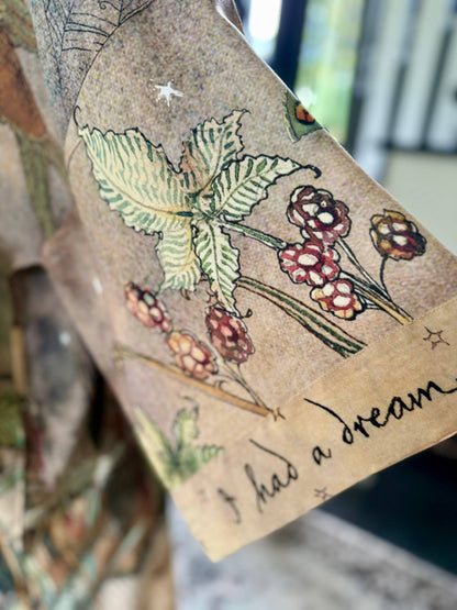 Lovelight Opera Duster Kimono Robe w/woodland deer & swallow