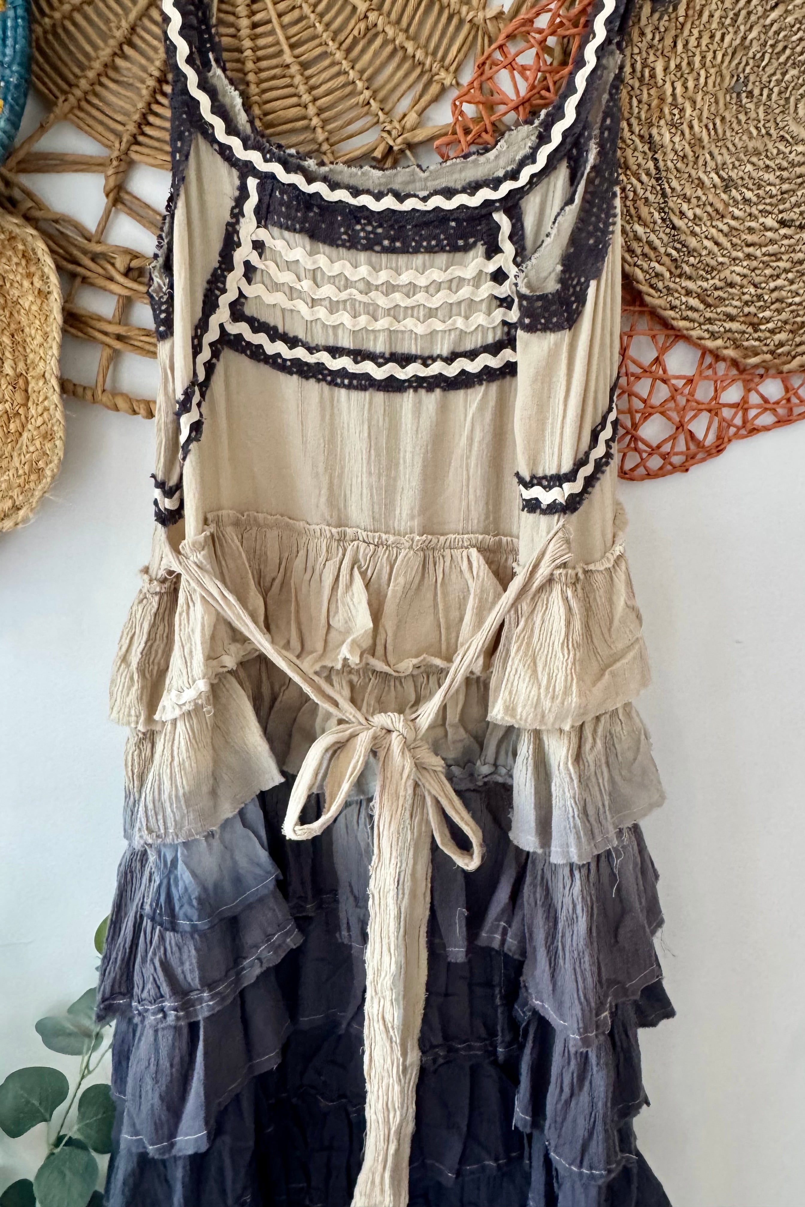 Ricrac Layered Ruffle Bohemia Dress