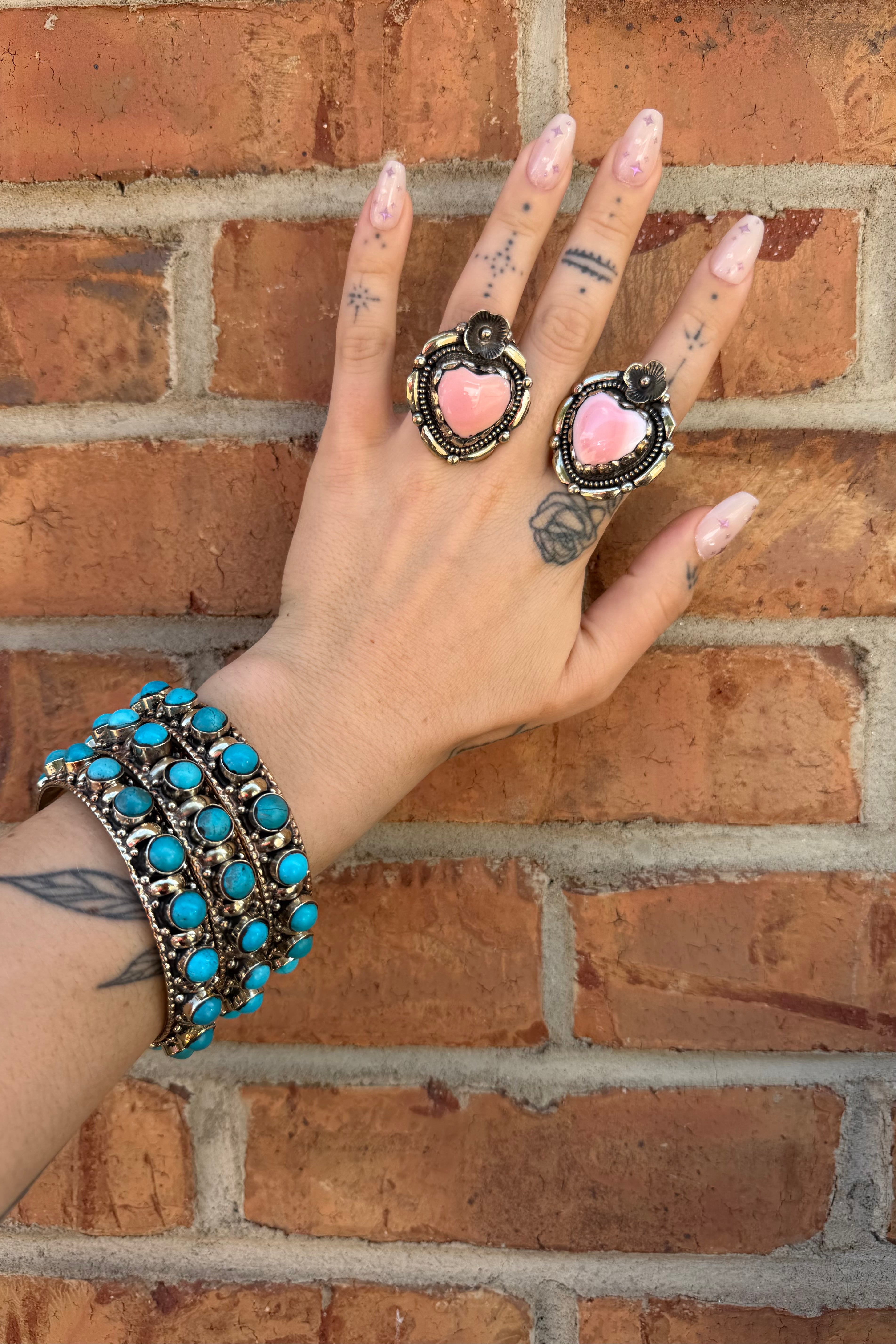 Pearl Hearts in Pink Shell