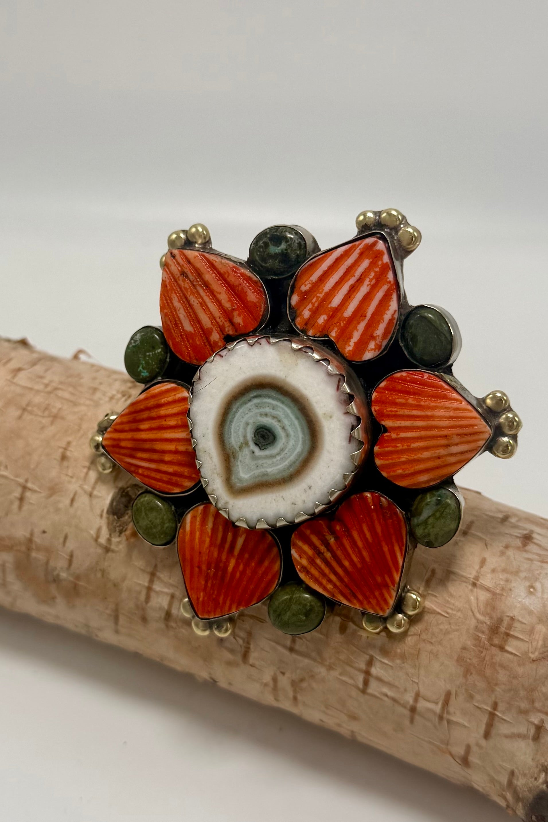 Coral Starburst w/ Geode Center Ring