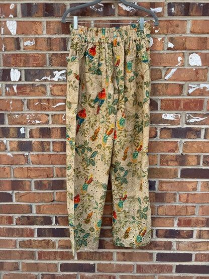 Floral Greens Parrot Part Pant