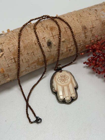 Give me your Hand Seed Bead Necklace