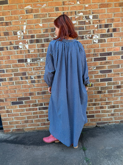 Sweet Nothings Button Down Dress in Navy