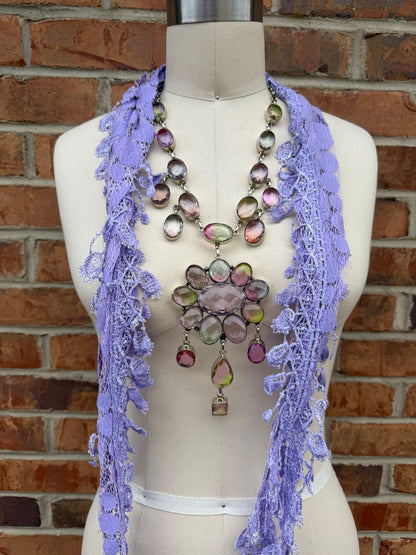 Veronica Stunner Dyed Glass Necklace