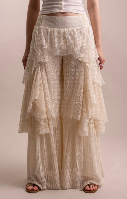 The Victorian Cascading Lace Ruffle Pant