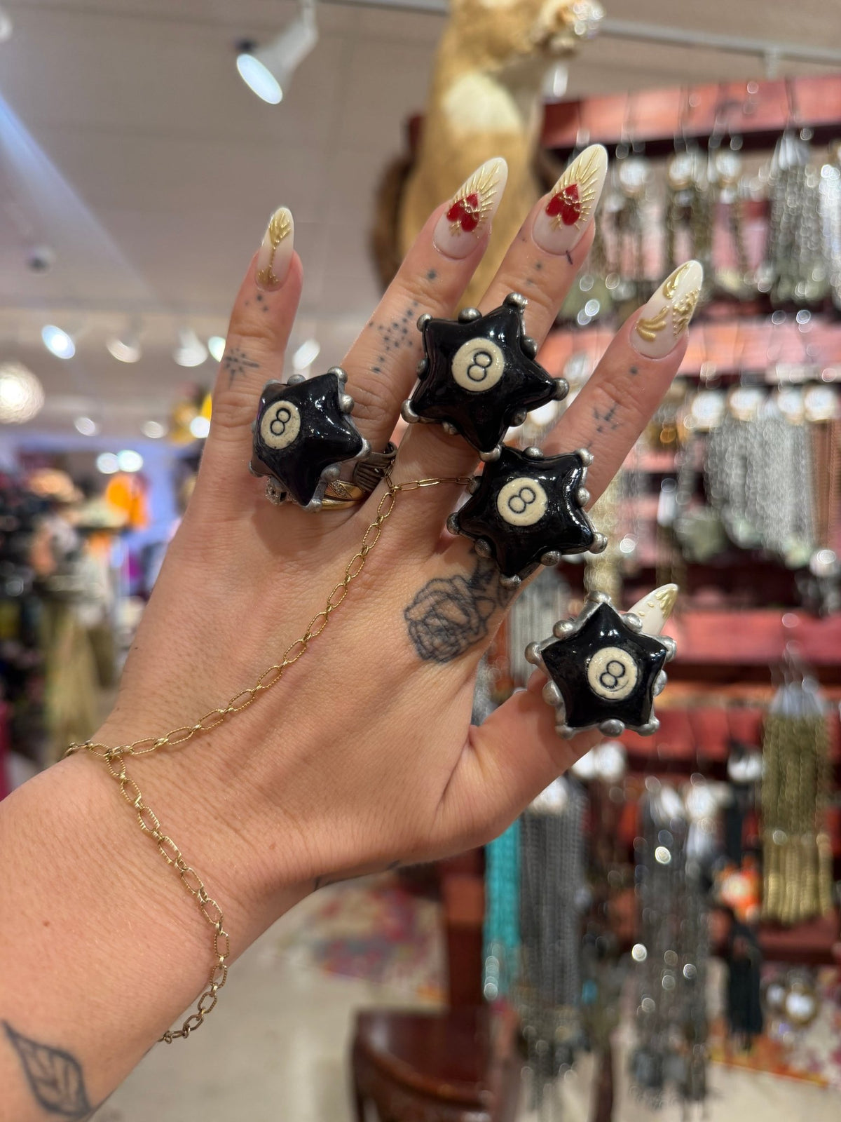 8 Ball Star Ring - ivyandlavyboutique ivyandlavyboutique