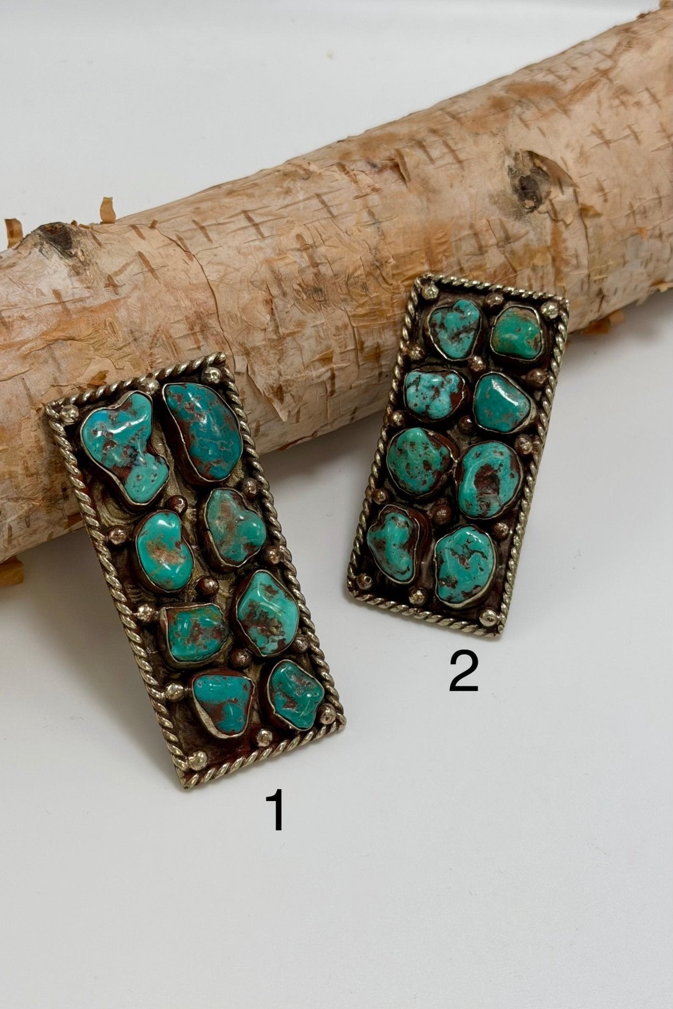 8 Nugget Turquoise Rectangle Ring - ivyandlavyboutique ivyandlavyboutique