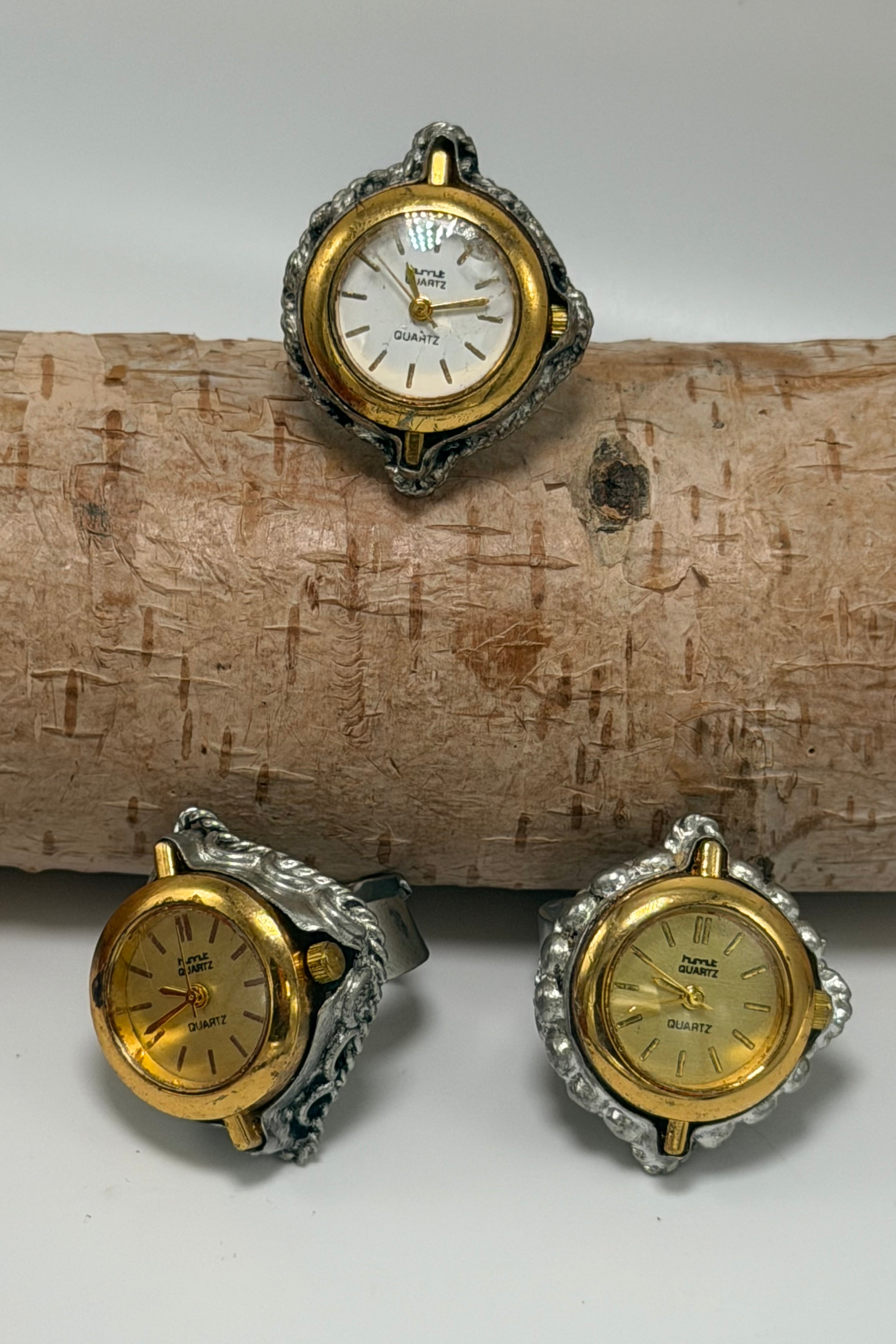 Gold Tick Tock Watch Ring