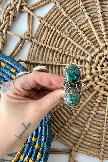 Turquoise Tibetan Silver Rings