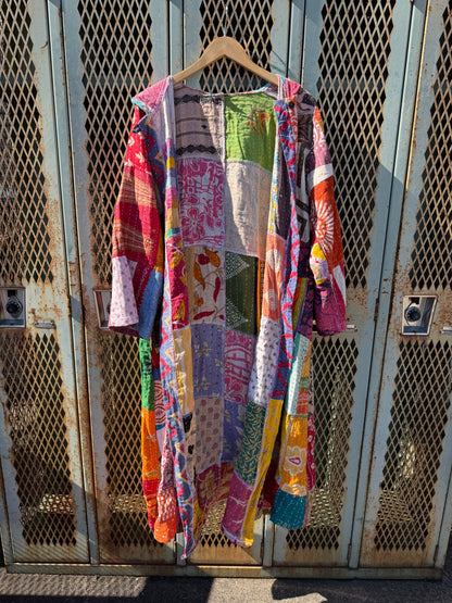 In the Flow Hooded Kantha Duster