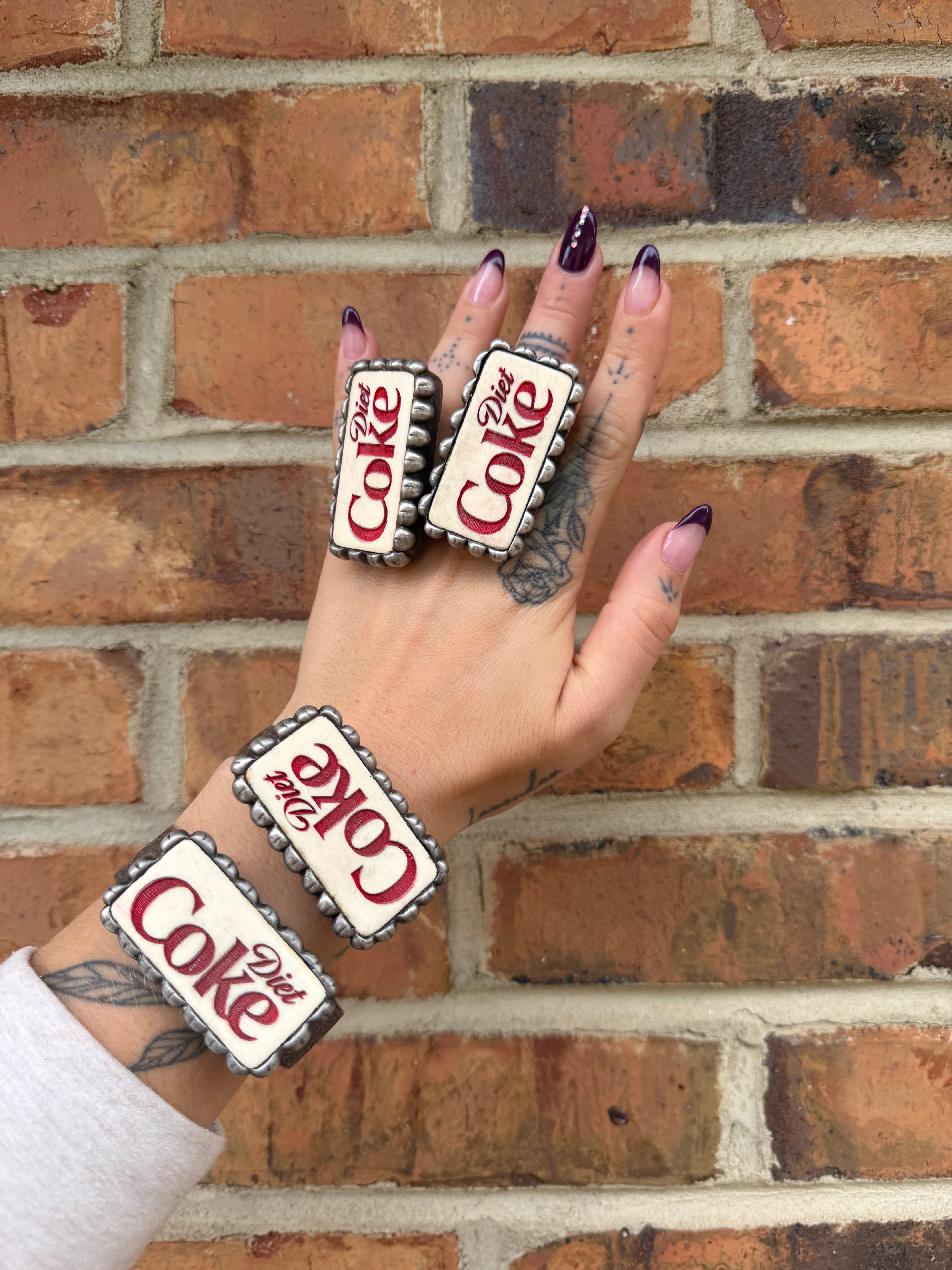 Diet Coke Domino Cuff Bracelet or Ring