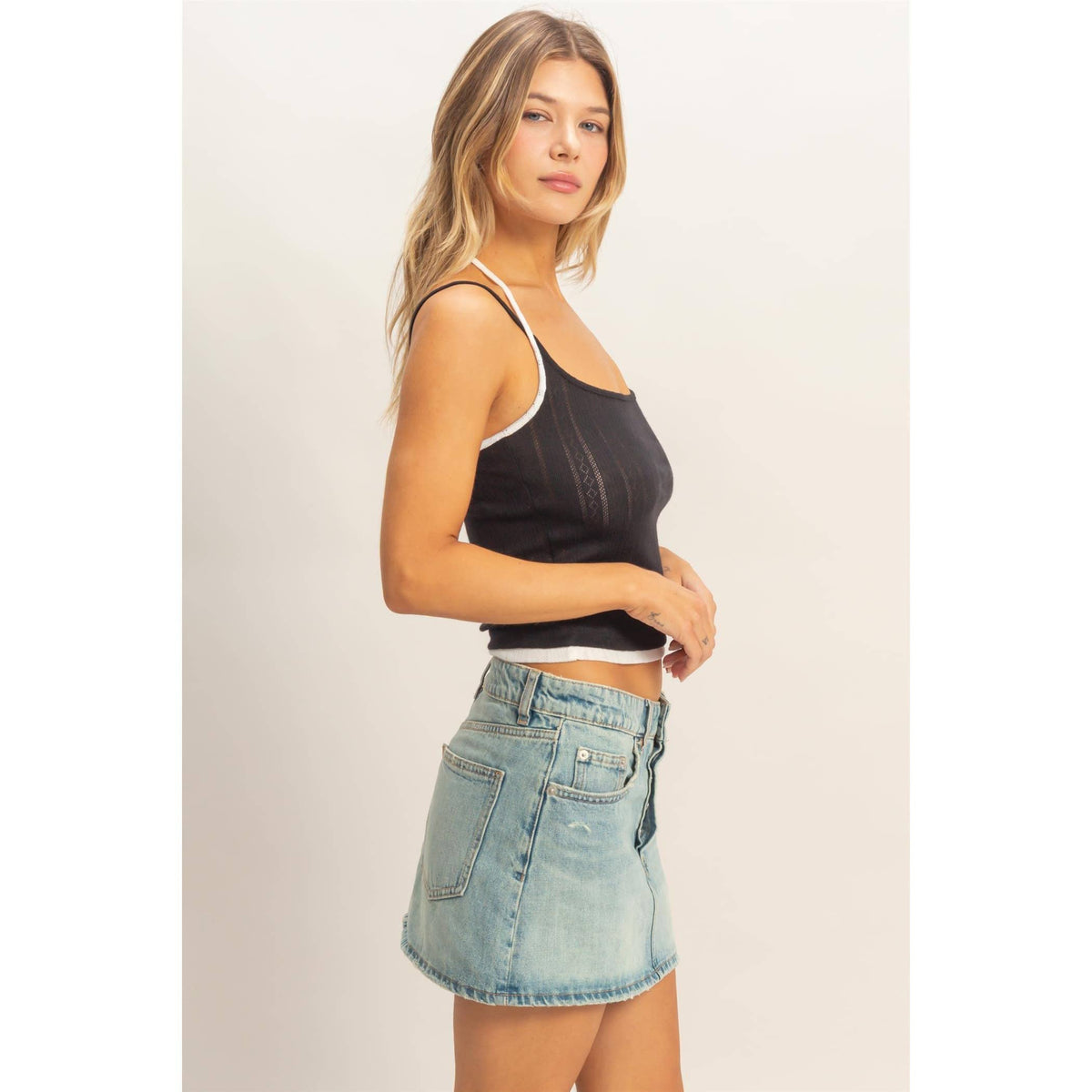 Ribbed Knit Camisole Top