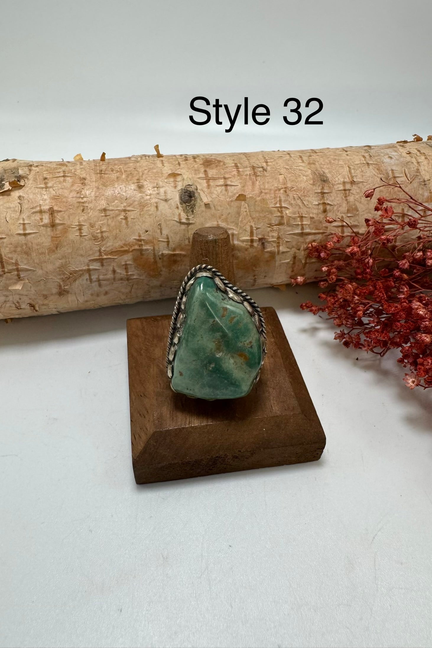 Lil Turquoise Chunk Stone Ring