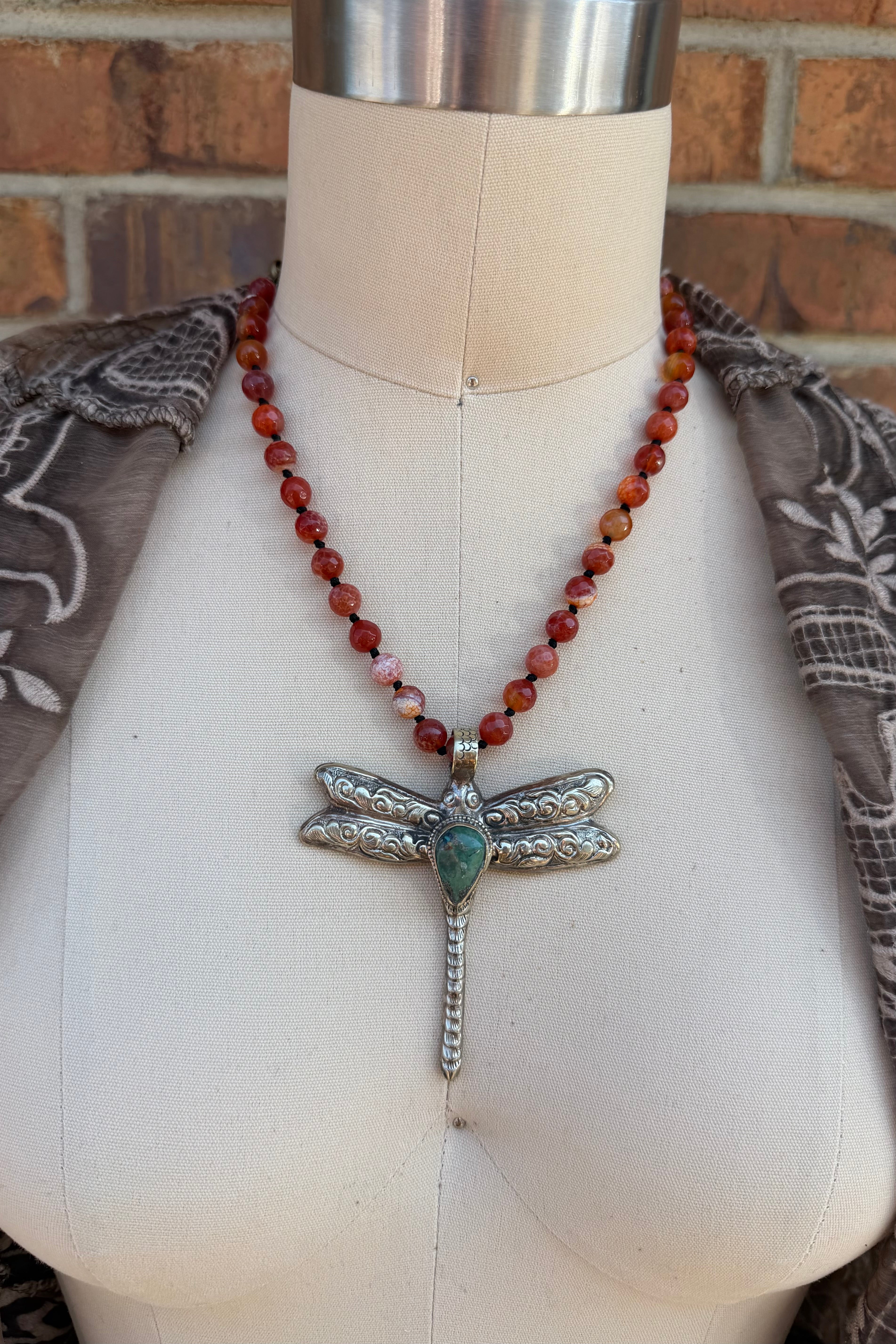 OOAK Dragonfly Necklace