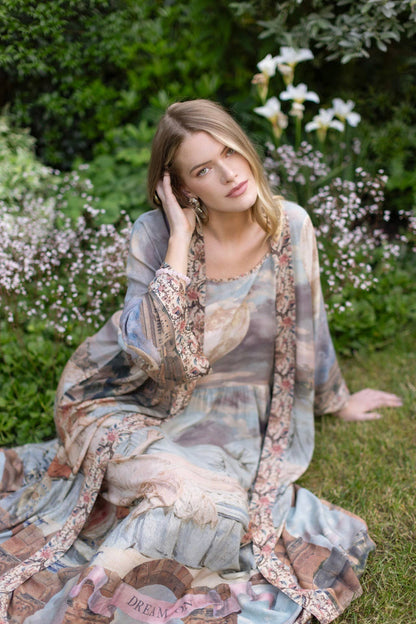 Imaginarium Bohéme Slip Dress with Moon and Dreamscape Print
