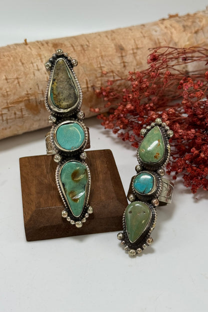 Turquoise 3 Tiered Stacked Ring