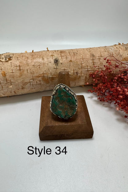Lil Turquoise Chunk Stone Ring