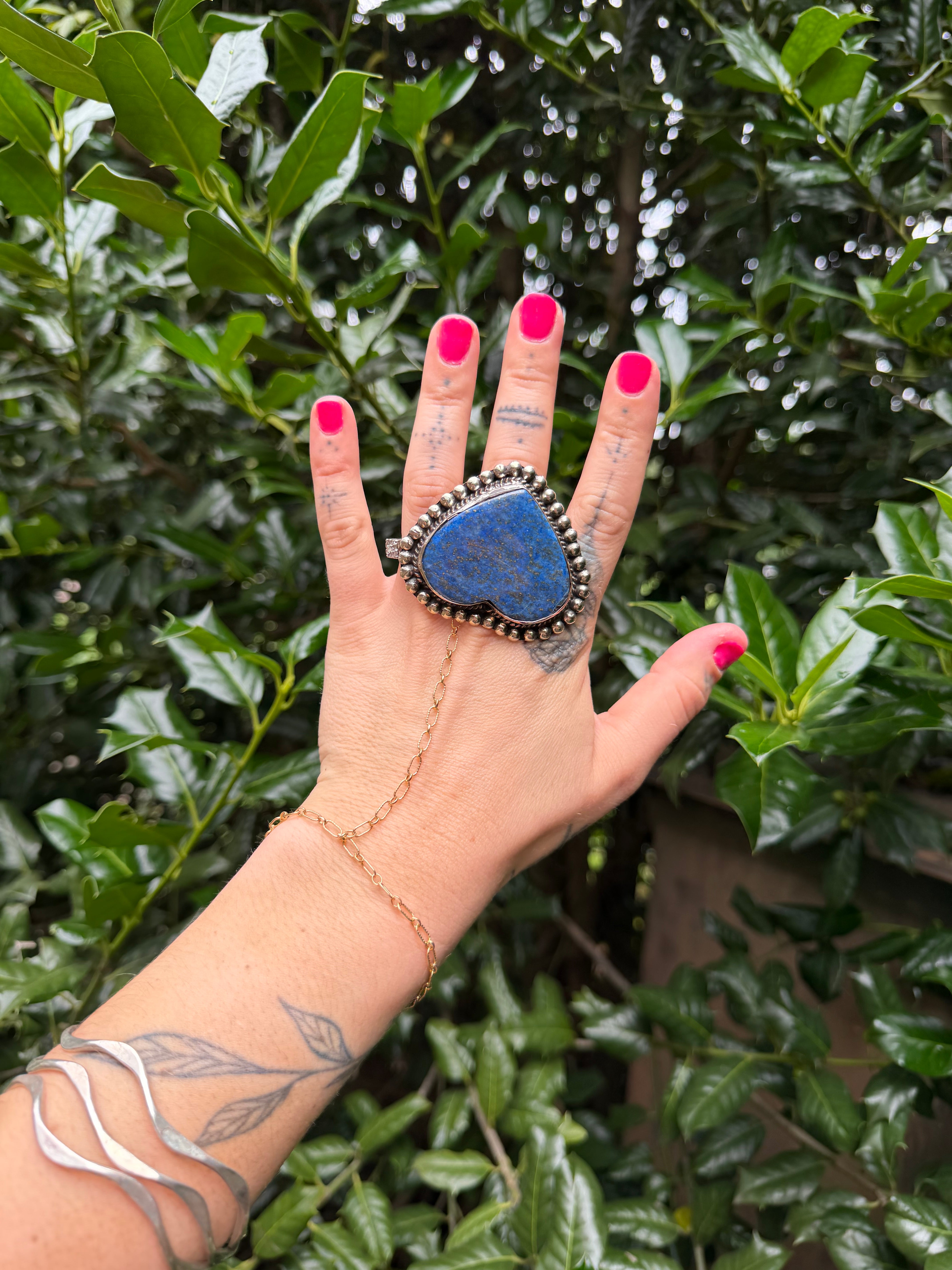 Hearts of Blue Lapis Ring