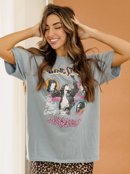Rolling Stones The British Are Coming Blue Thrifted Tee