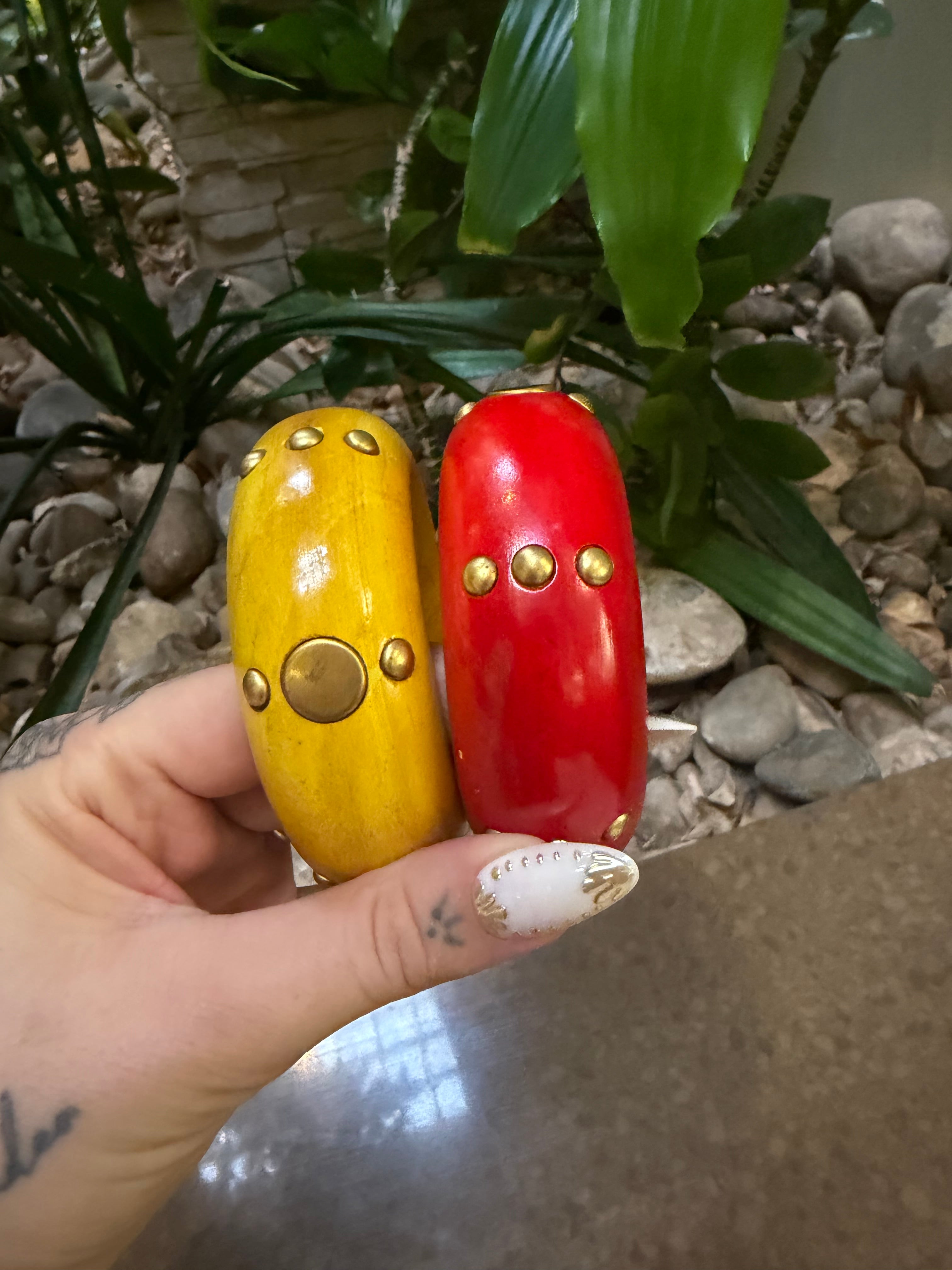 Painted Wood Bangle