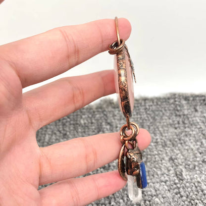 Natural Stone Crystal Sun God Moon Craft Charm - CS