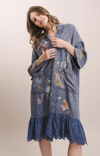 XO Butterfly Ruffle Cardigan
