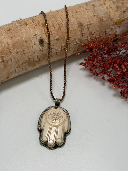 Give me your Hand Seed Bead Necklace