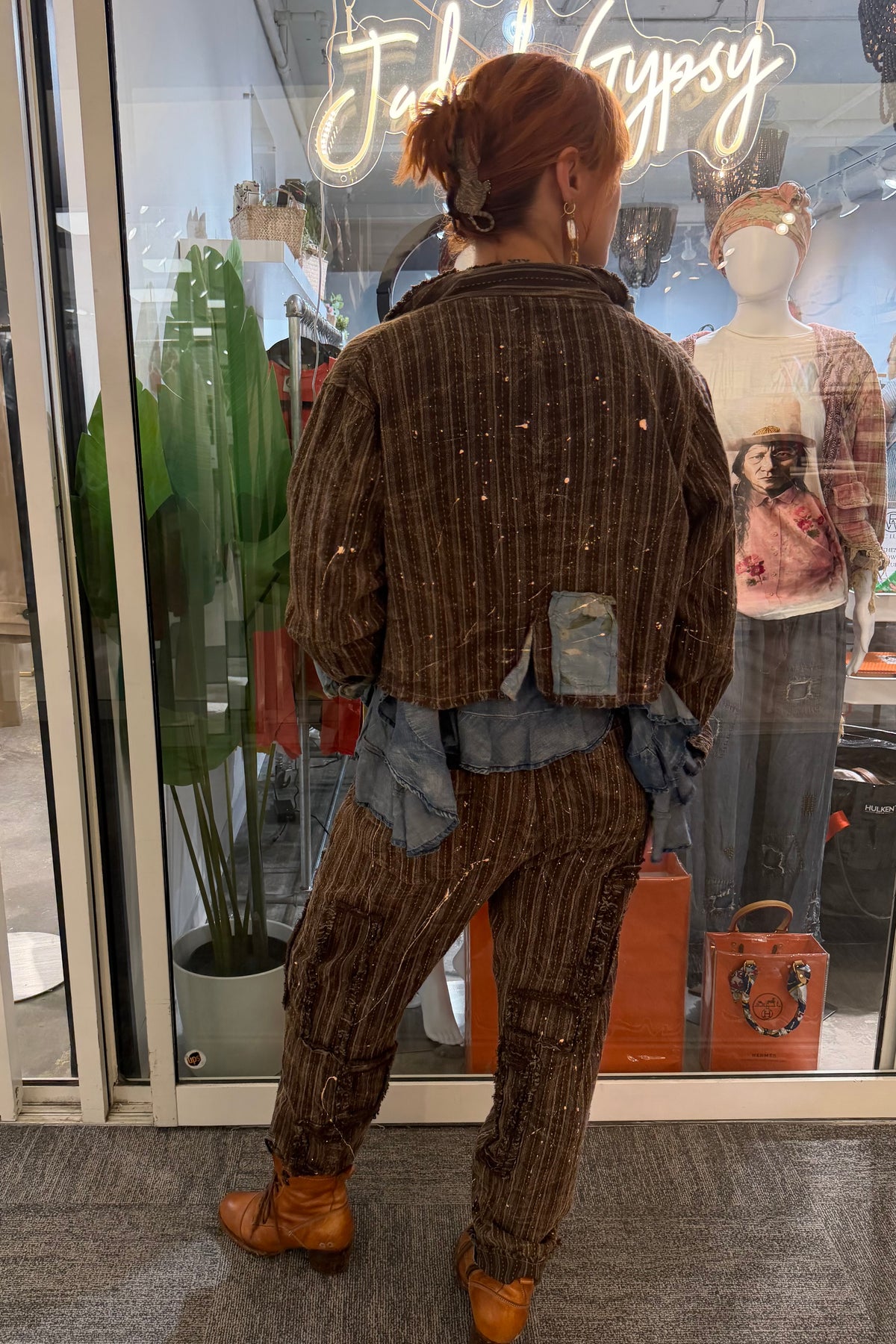 Preorder Ships Out in December Quiet Escape Jacket- Chocolate Stripes