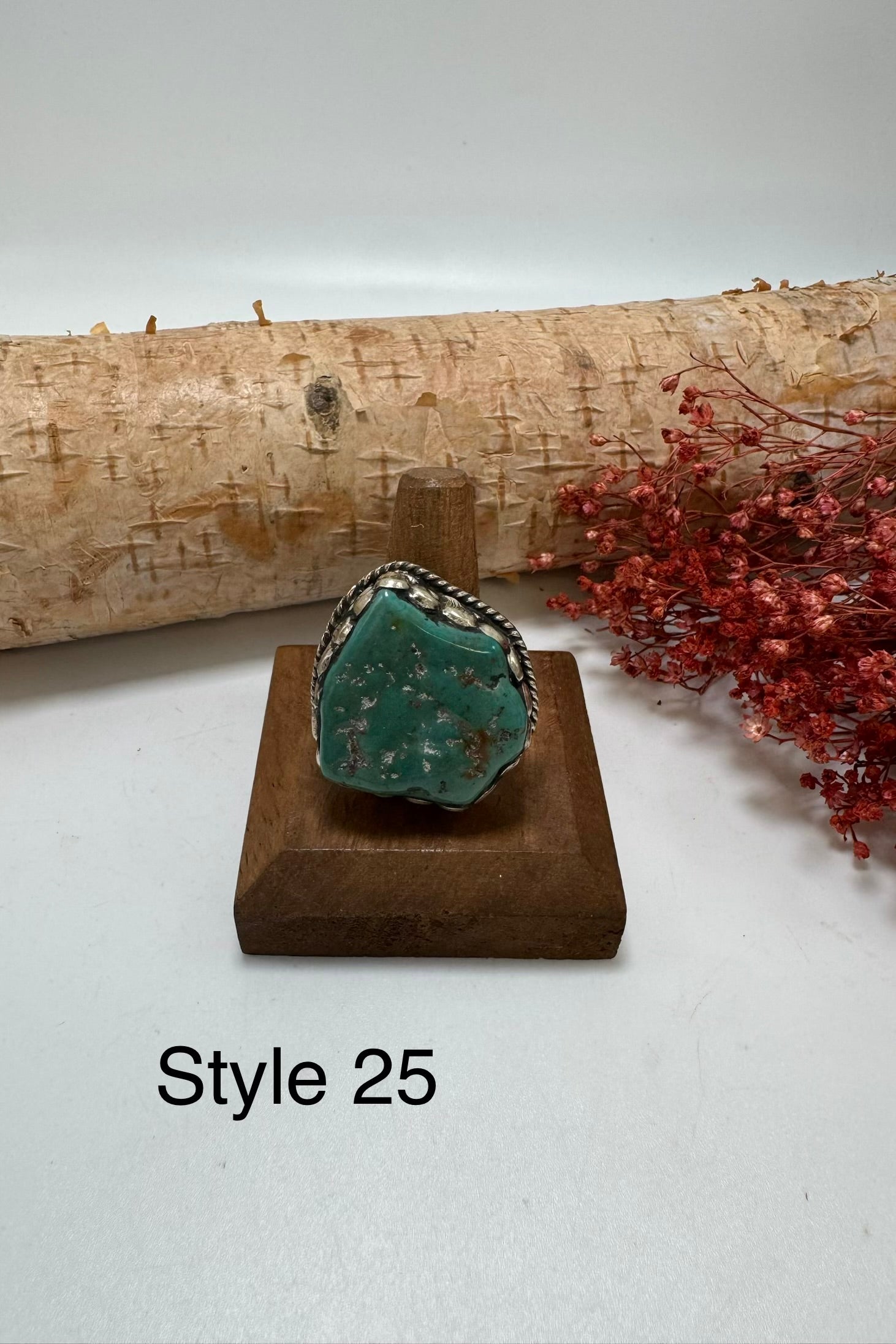 Lil Turquoise Chunk Stone Ring