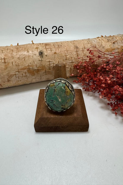 Lil Turquoise Chunk Stone Ring