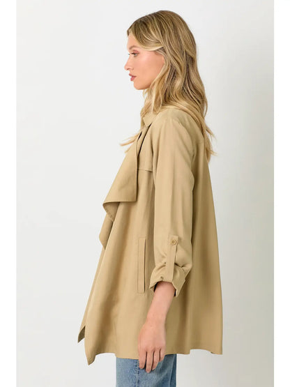 Tencel Open Trench Coat