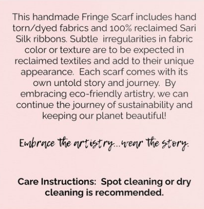 Fringe Scarf - L'Occitane: Off-White & Black