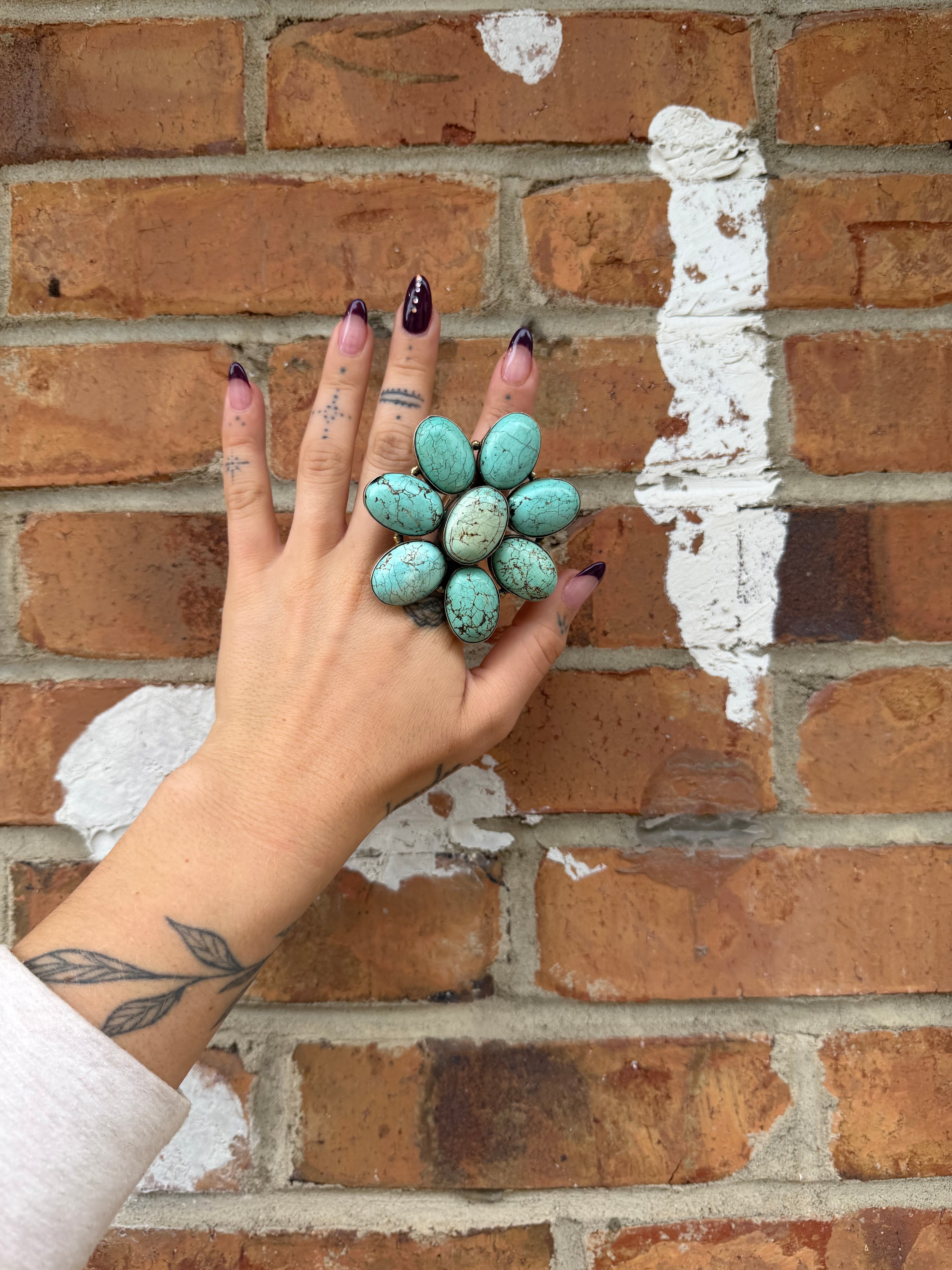 Sale Ring - Flower Howlite