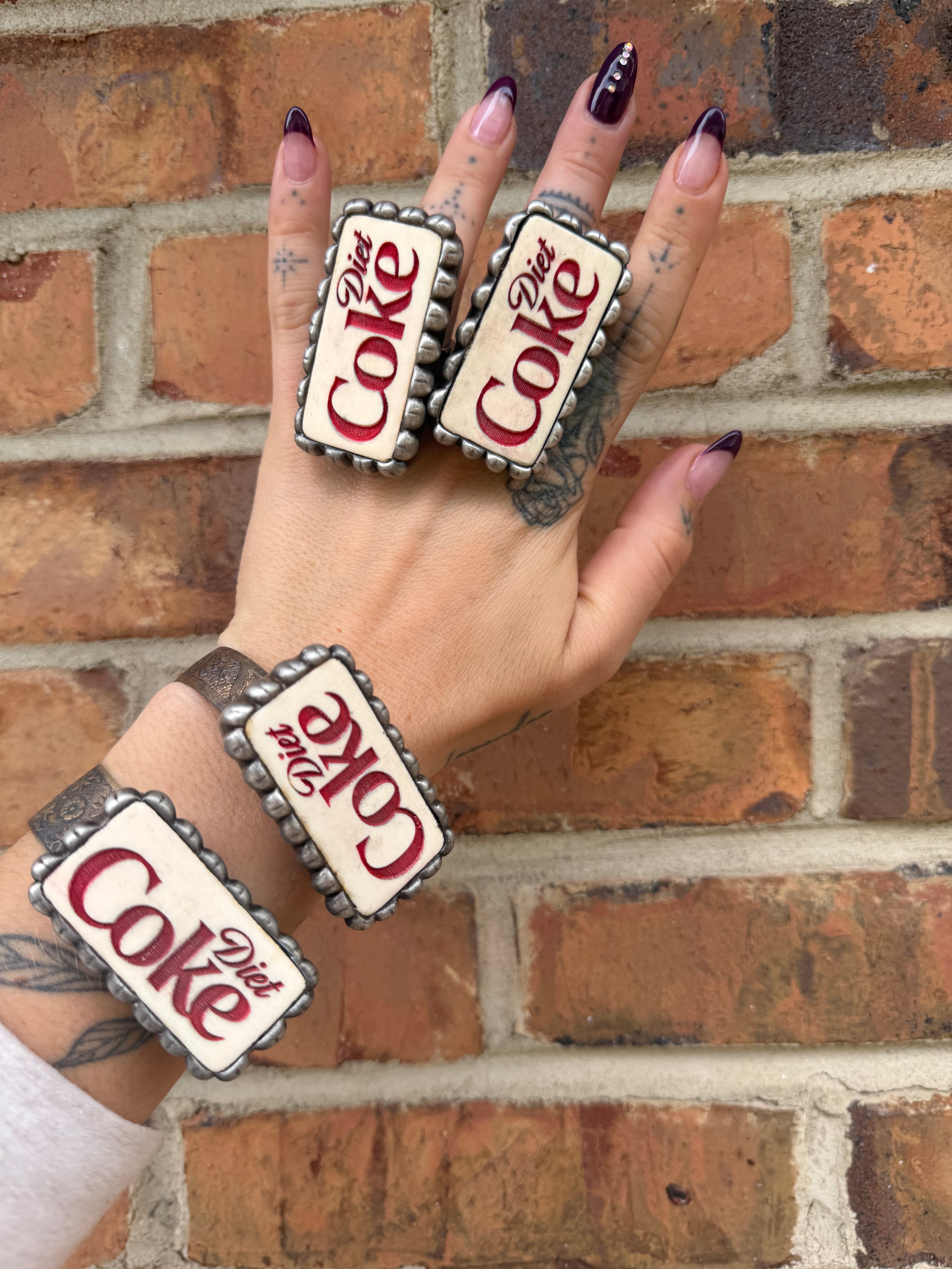 Diet Coke Domino Cuff Bracelet or Ring