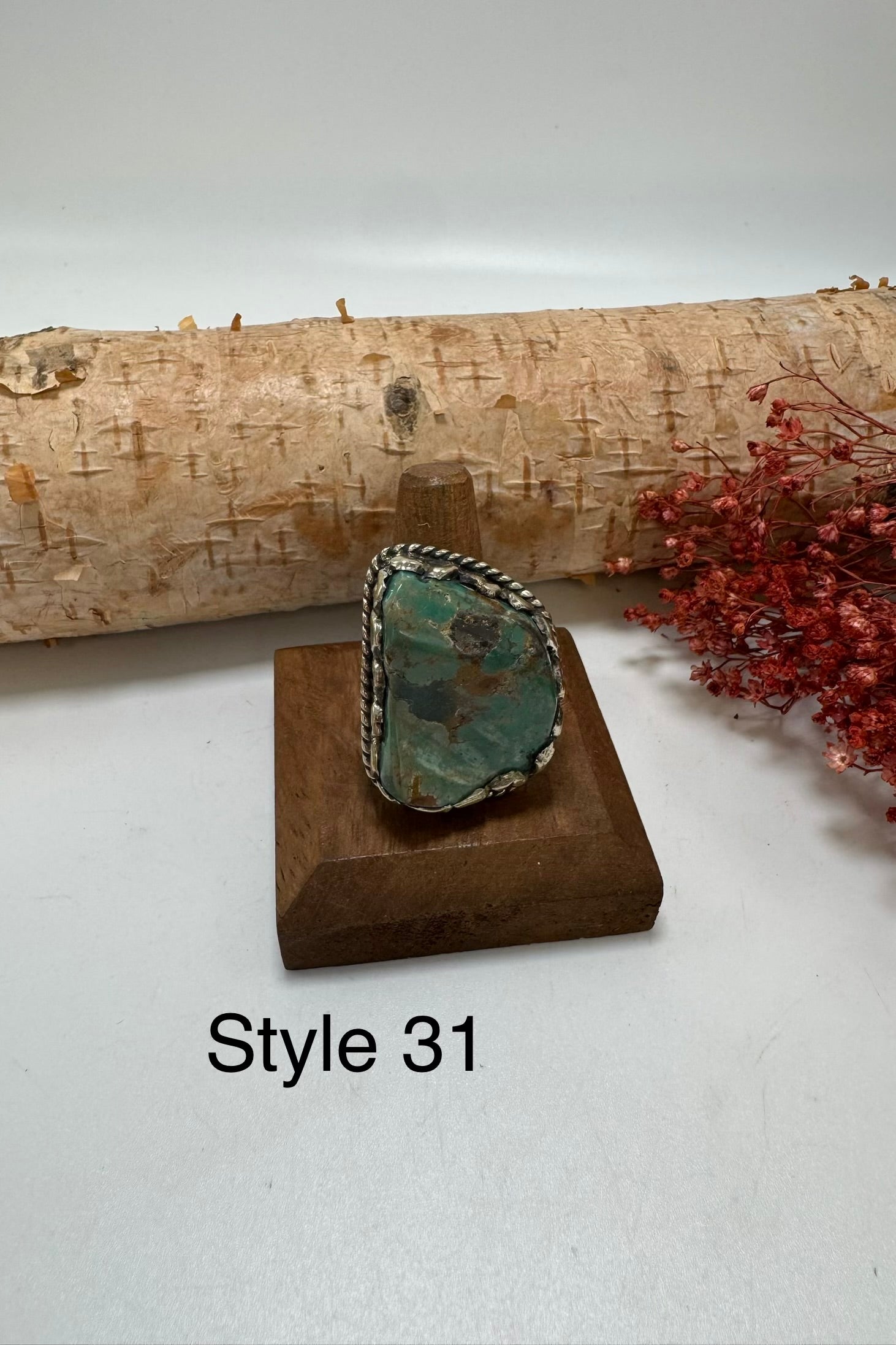 Lil Turquoise Chunk Stone Ring