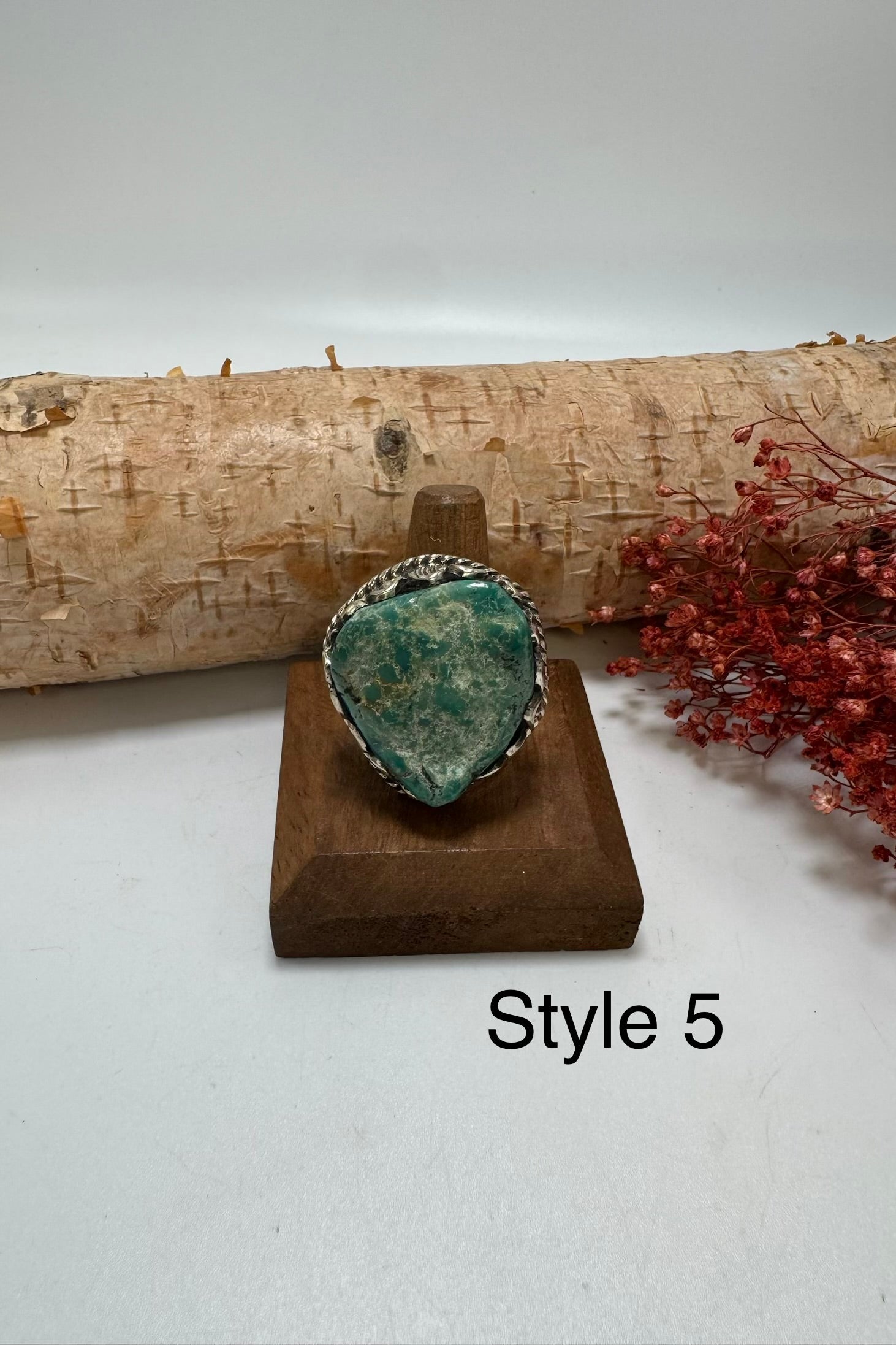 Lil Turquoise Chunk Stone Ring